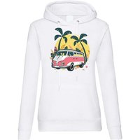 Youth Designz Kapuzenpullover Bully Bus Camping Urlaub Damen Hoodie Pullover mit trendigem Frontprint von Youth Designz