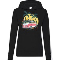 Youth Designz Kapuzenpullover Bully Bus Camping Urlaub Damen Hoodie Pullover mit trendigem Frontprint von Youth Designz