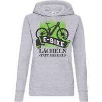 Youth Designz Kapuzenpullover E-Bike Lächeln Statt Hecheln Damen Hoodie Pullover mit Fahrrad Print von Youth Designz