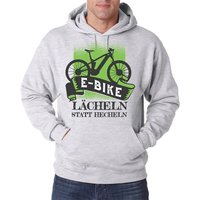 Youth Designz Kapuzenpullover E-Bike Lächeln Statt Hecheln Herren Hoodie Pullover mit Lustigem Frontprint von Youth Designz