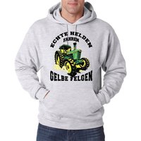 Youth Designz Kapuzenpullover "Echte Helden, Fahren Gelbe Felgen" Herren Hoodie Pullover mit trendigem Frontprint von Youth Designz