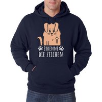 Youth Designz Kapuzenpullover Erkenne Die Zeichen Herren Hoodie Pullover mit süßem Frontprint von Youth Designz