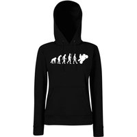 Youth Designz Kapuzenpullover Evolution Motorrad Damen Hoodie Pullover mit trendigem Biker Frontprint von Youth Designz