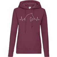 Youth Designz Kapuzenpullover Heartbeat Pferd Damen Hoodie Pullover mit Trendigem Pony Frontdruck von Youth Designz