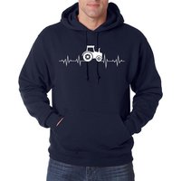 Youth Designz Kapuzenpullover Heartbeat Traktor Herren Hoodie Pullover mit trendigem Frontprint von Youth Designz