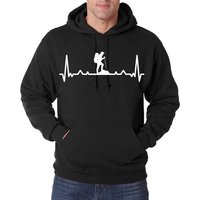 Youth Designz Kapuzenpullover Heartbeat Wandern Herren Hoodie Pullover mit Trendigem Wander Frontdruck von Youth Designz