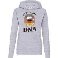 Youth Designz Kapuzenpullover It´s In My DNA Damen Hoodie Pullover mit lustigem Bier Frontprint von Youth Designz