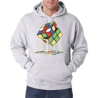 Youth Designz Kapuzenpullover Magic Cube Melting Herren Hoodie Pullover mit Retro Spiel Frontdruck von Youth Designz