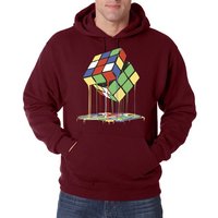 Youth Designz Kapuzenpullover Magic Cube Melting Herren Hoodie Pullover mit Retro Spiel Frontdruck von Youth Designz