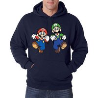 Youth Designz Kapuzenpullover Mario & Luigi Herren Hoodie Pullover mit Retro Gaming Print von Youth Designz