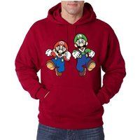 Youth Designz Kapuzenpullover Mario & Luigi Herren Hoodie Pullover mit Retro Gaming Print von Youth Designz