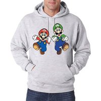 Youth Designz Kapuzenpullover Mario & Luigi Herren Hoodie Pullover mit Retro Gaming Print von Youth Designz