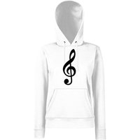 Youth Designz Kapuzenpullover Notenschlüssel Damen Hoodie Pullover mit modischem Musik Print von Youth Designz