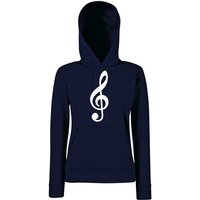 Youth Designz Kapuzenpullover Notenschlüssel Damen Hoodie Pullover mit modischem Musik Print von Youth Designz