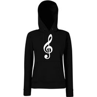 Youth Designz Kapuzenpullover Notenschlüssel Damen Hoodie Pullover mit modischem Musik Print von Youth Designz