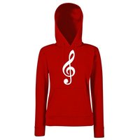 Youth Designz Kapuzenpullover Notenschlüssel Damen Hoodie Pullover mit modischem Musik Print von Youth Designz