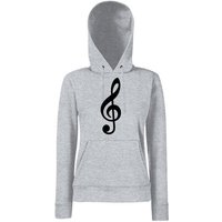 Youth Designz Kapuzenpullover Notenschlüssel Damen Hoodie Pullover mit modischem Musik Print von Youth Designz