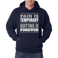 Youth Designz Kapuzenpullover PAIN IS TEMPORARY, QUITTING IS FOREVER! Herren Hoodie Pullover mit Motivierendem Frontdruck von Youth Designz