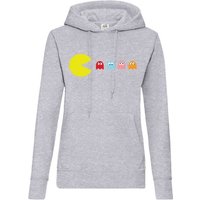 Youth Designz Kapuzenpullover Pacman Damen Hoodie Pullover mit lustigem Frontprint von Youth Designz