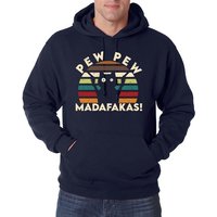 Youth Designz Kapuzenpullover Pew Pew Madafakas Herren Hoodie Pullover mit lustigem Katzen Print von Youth Designz