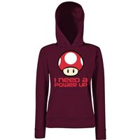 Youth Designz Kapuzenpullover Pilz Power Up Damen Hoodie Pullover mit modischem Print von Youth Designz