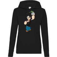 Youth Designz Kapuzenpullover Popeye Damen Hoodie Pullover mit modischem Print von Youth Designz