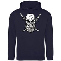 Youth Designz Kapuzenpullover Schädel Katana Herren Hoodie Pullover mit trendigem Frontprint von Youth Designz