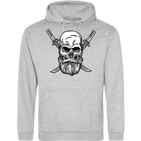 Youth Designz Kapuzenpullover Schädel Katana Herren Hoodie Pullover mit trendigem Frontprint von Youth Designz