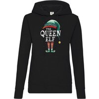 Youth Designz Kapuzenpullover The Queen Elf Damen Hoodie Pullover mit trendigem Weihnachten Frontdruck von Youth Designz