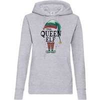 Youth Designz Kapuzenpullover The Queen Elf Damen Hoodie Pullover mit trendigem Weihnachten Frontdruck von Youth Designz