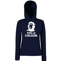Youth Designz Kapuzenpullover Viva la Evolucion Damen Hoodie Pullover mit trendigem Evolution Frontdruck von Youth Designz