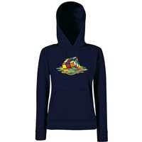 Youth Designz Kapuzenpullover Zauberwürfel Damen Hoodie Pullover mit trendigem Frontprint von Youth Designz