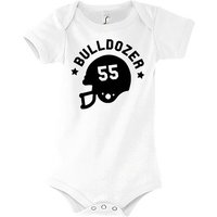 Youth Designz Kurzarmbody Baby Body Strampler Buldozer mit niedlichem Frontprint von Youth Designz