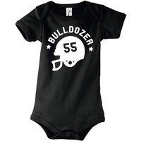 Youth Designz Kurzarmbody Baby Body Strampler Buldozer mit niedlichem Frontprint von Youth Designz