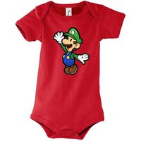 Youth Designz Kurzarmbody Baby Body Strampler Luigi mit niedlichem Frontprint von Youth Designz