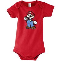 Youth Designz Kurzarmbody Baby Body Strampler Mario mit niedlichem Frontprint von Youth Designz