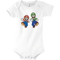 Youth Designz Kurzarmbody Baby Body Strampler Mario & Luigi Mit niedlichem Frontprint von Youth Designz