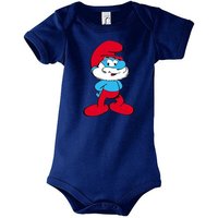 Youth Designz Kurzarmbody Baby Body Strampler Papa Schlumpf mit niedlichem Frontprint von Youth Designz