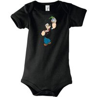 Youth Designz Kurzarmbody Baby Body Strampler Popeye mit niedlichem Frontprint von Youth Designz