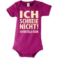 Youth Designz Kurzarmbody ICH SCHREIE NICHT Baby Body Kurzarm Strampler mit lustigem Spruch Print von Youth Designz