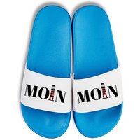 Youth Designz Moin Leuchtturm Unisex Badelatschen Flip Flops Badeschuh mit lustigen Logo für Damen und Herren von Youth Designz