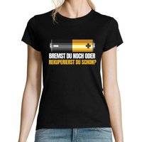 Youth Designz Print-Shirt Batterie Bremst Damen T-Shirt mit lustigen Logo für Damen von Youth Designz