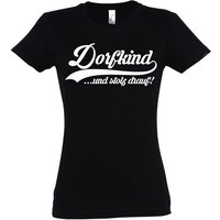 Youth Designz Print-Shirt Dorfkind Damen T-Shirt mit modischem Print von Youth Designz