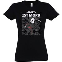 Youth Designz Print-Shirt Sport ist Mord Damen T-Shirt mit modischem Print von Youth Designz