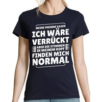 Youth Designz Print-Shirt Verrückt Normal Damen T-Shirt mit lustigen Spruch für Damen von Youth Designz