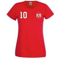 Youth Designz T-Shirt Ägypten Damen T-Shirt im Fußball Trikot Look mit trendigem Motiv von Youth Designz