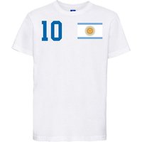 Youth Designz T-Shirt Argentinien Kinder T-Shirt im Fußball Trikot Look mit trendigem Motiv von Youth Designz