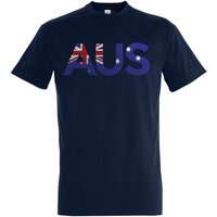 Youth Designz T-Shirt Australien Herren T-Shirt im Fußball Look mit Trendigem Frontdruck von Youth Designz