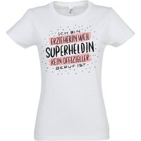 Youth Designz T-Shirt Beste Erzieherin Superheldin Damen Shirt mit trendigem Spruch Print von Youth Designz