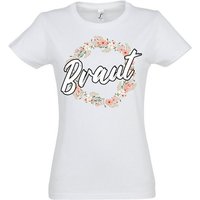 Youth Designz T-Shirt Braut Team Braut JGA Damen Shirt mit trendigem Braut Spruch Frontaufdruck von Youth Designz